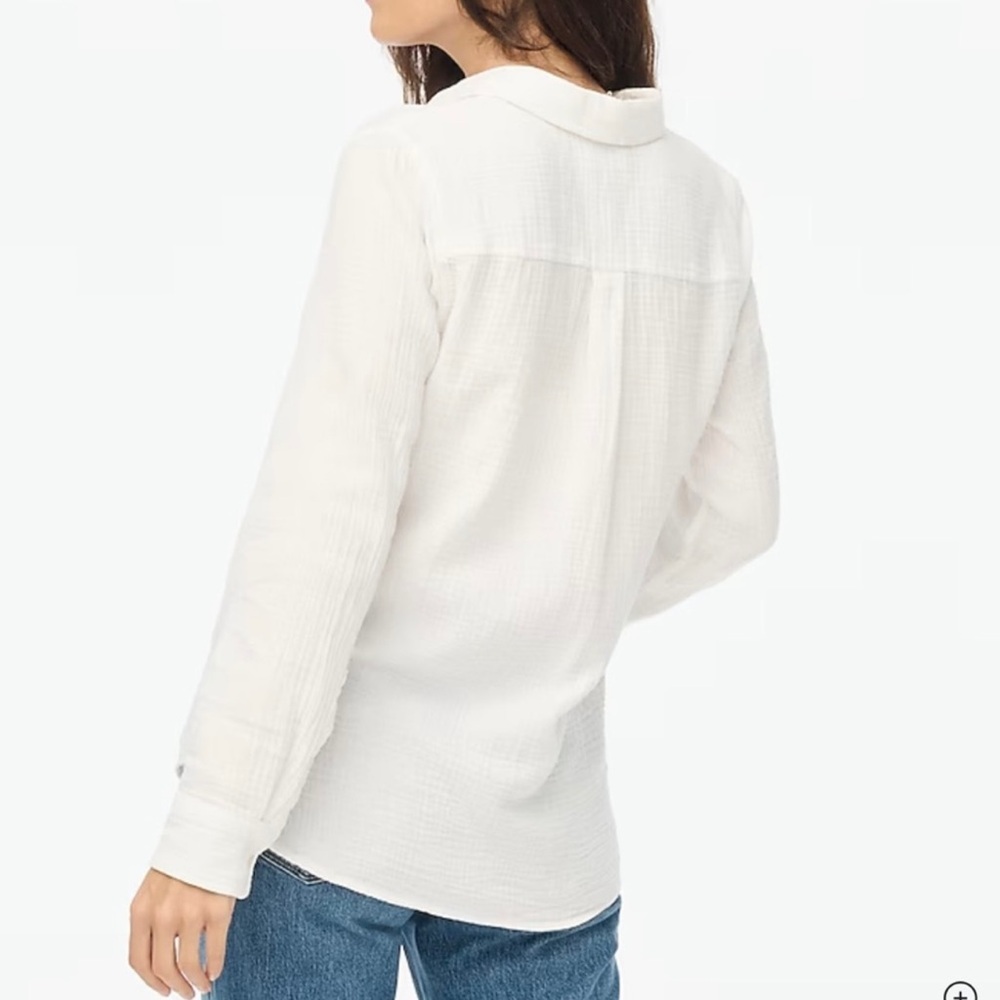 NWT J Crew Factory Gauze Button-Up
White Gauze Shirt 100% Cotton Various Sizes - Picture 3 of 16